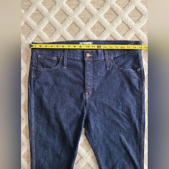 MADEWELL Women's 10" High-Rise Skinny‎ Jeans Dark Blue Wash Size 34P   Classic - Picture 8 of 10